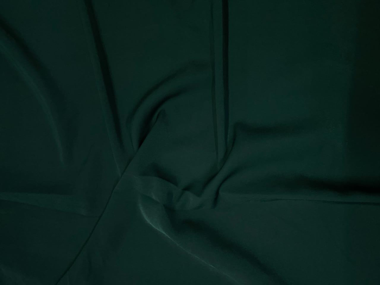Bottle Green Plain Japanese Crepe Fabric KTEX