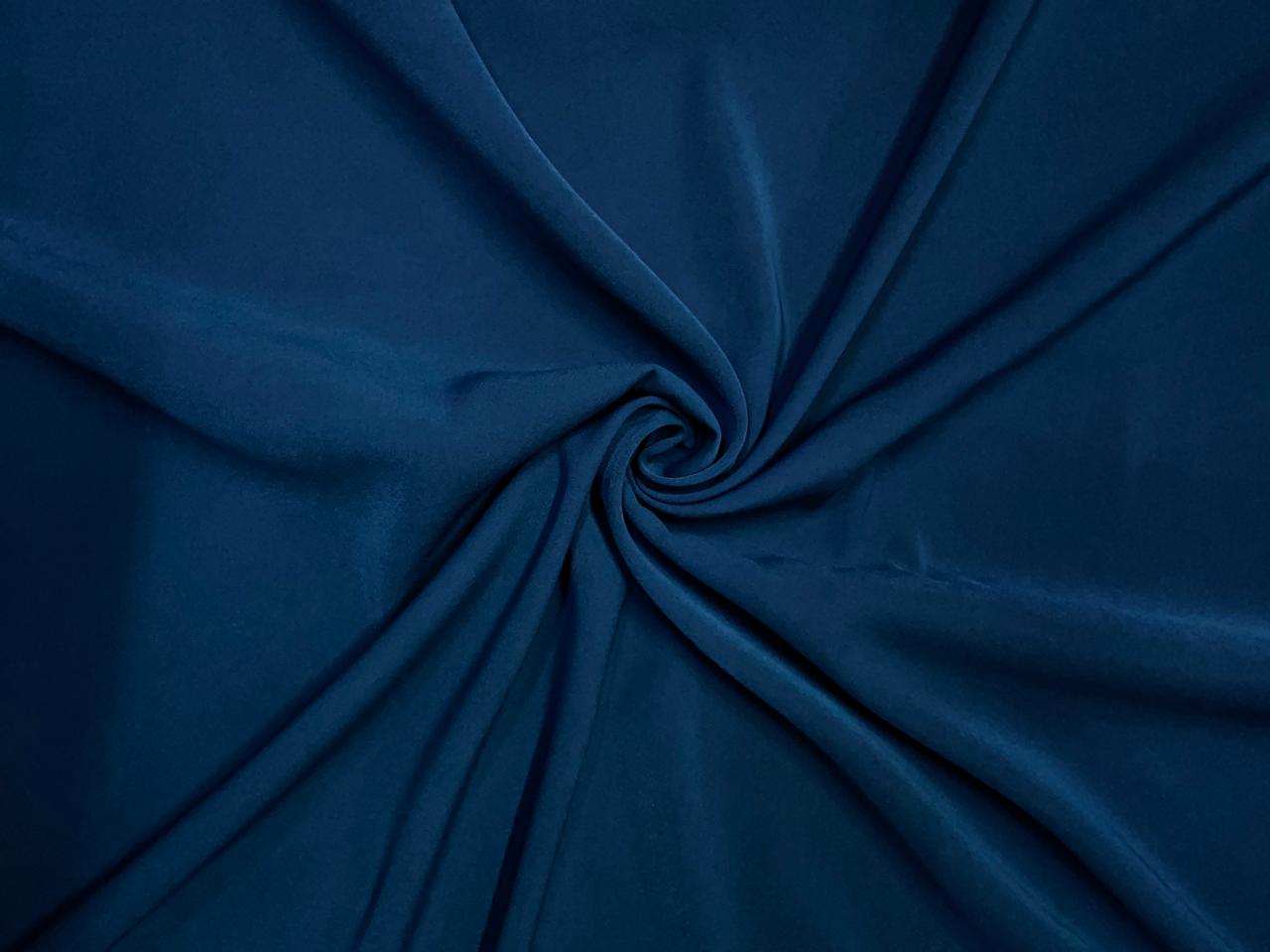 Teal Blue Plain Japanese Crepe Fabric KTEX