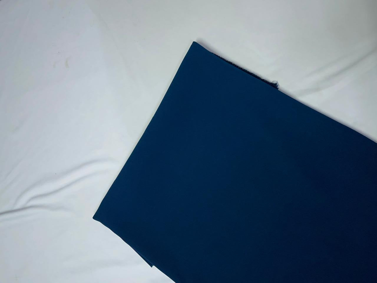 Teal Blue Plain Japanese Crepe Fabric KTEX