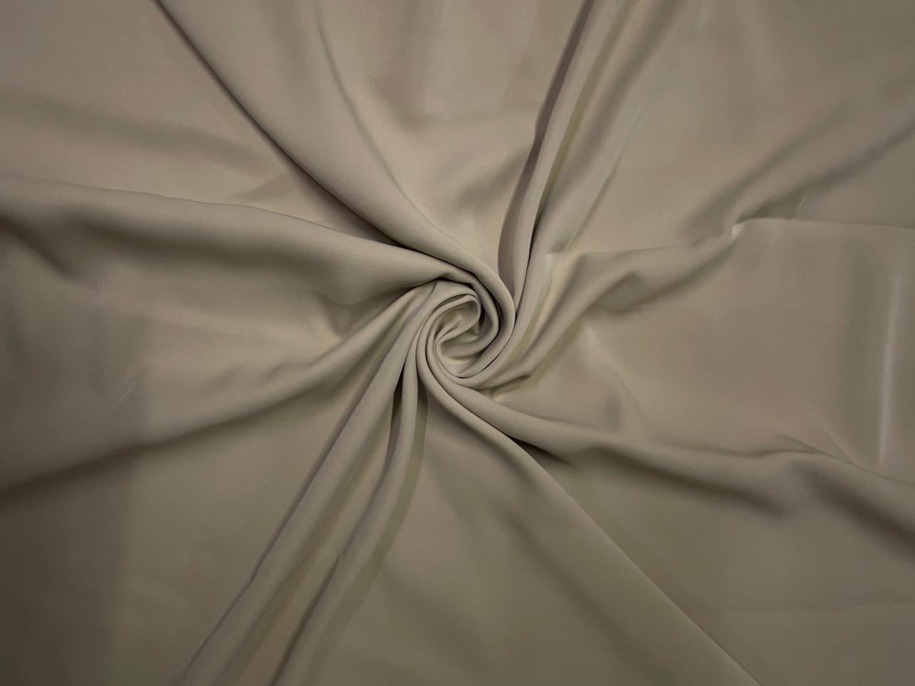 Light Beige Plain Japanese Crepe Fabric KTEX
