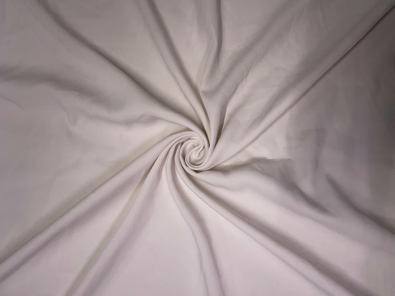 Off White Plain Japanese Crepe Fabric KTEX
