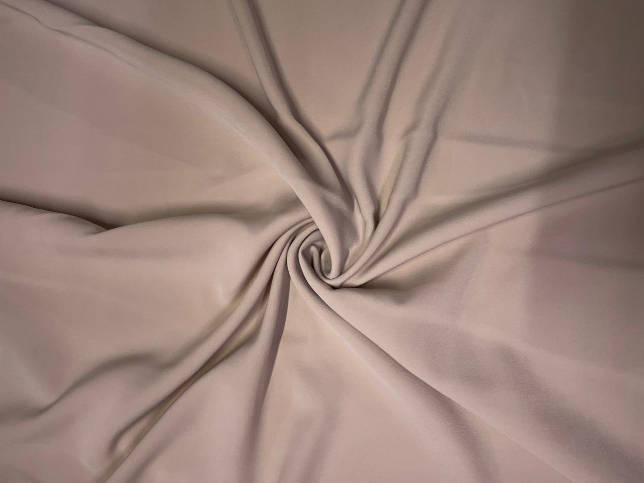 Beige Plain Japanese Crepe Fabric KTEX