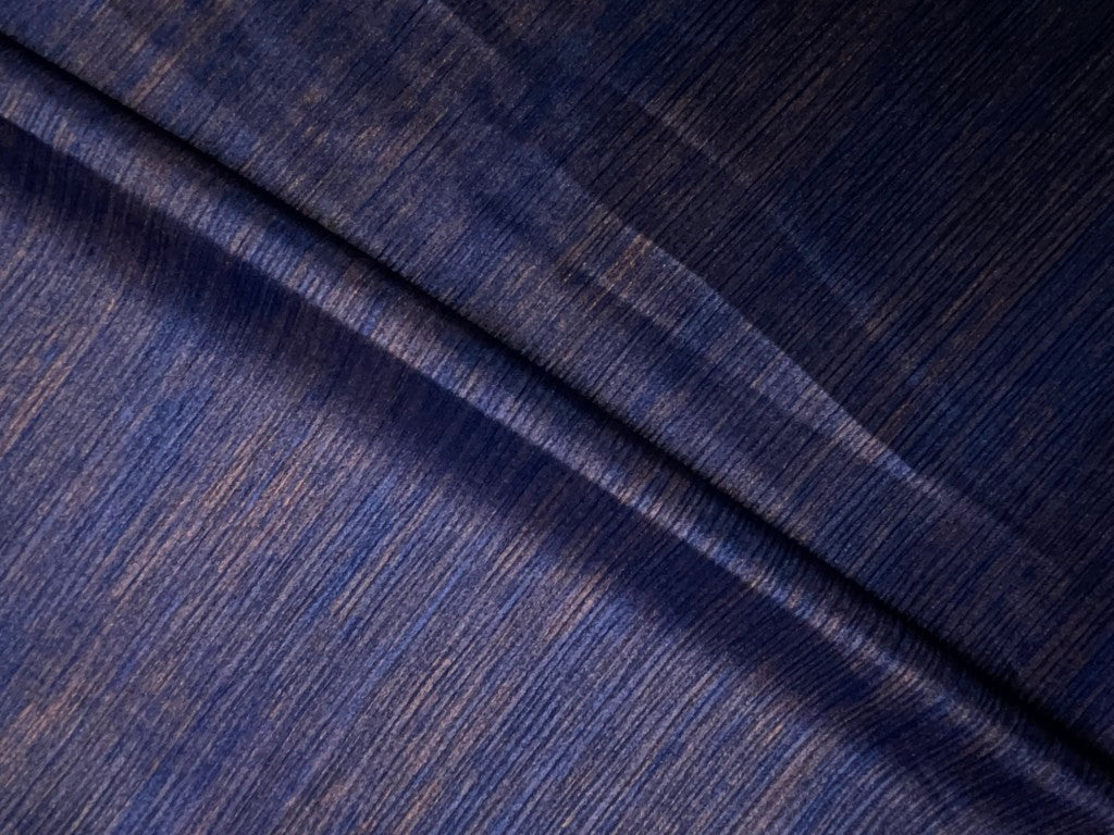 Blue French Foil Fabric KTEX