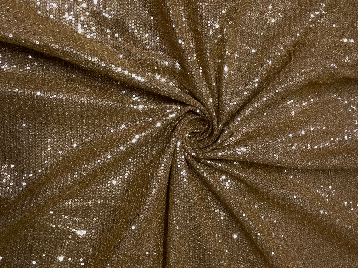 Golden Yellow Designer Sequence Embroiderd Net Fabric KTEX