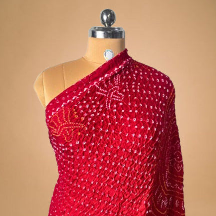 Maroon Pure Bandhani Dupatta - Kapda Shop