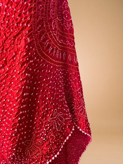 Maroon Pure Bandhani Dupatta - Kapda Shop