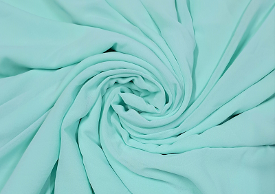 Sea Green Plain Pearl Georgette Fabric - Kapda Shop