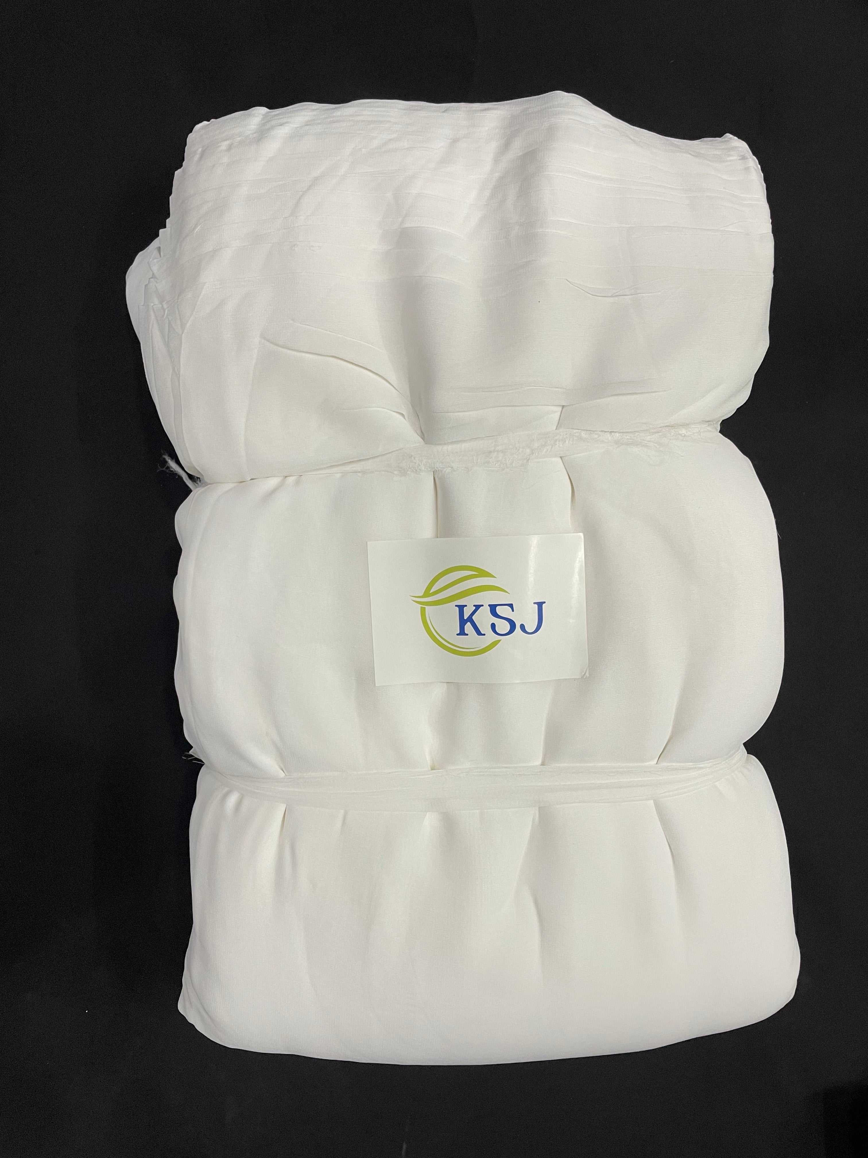 KSJ - White Plain Dyeable Viscose Georgette Fabric (Per Meter - 75) - Kapda Shop