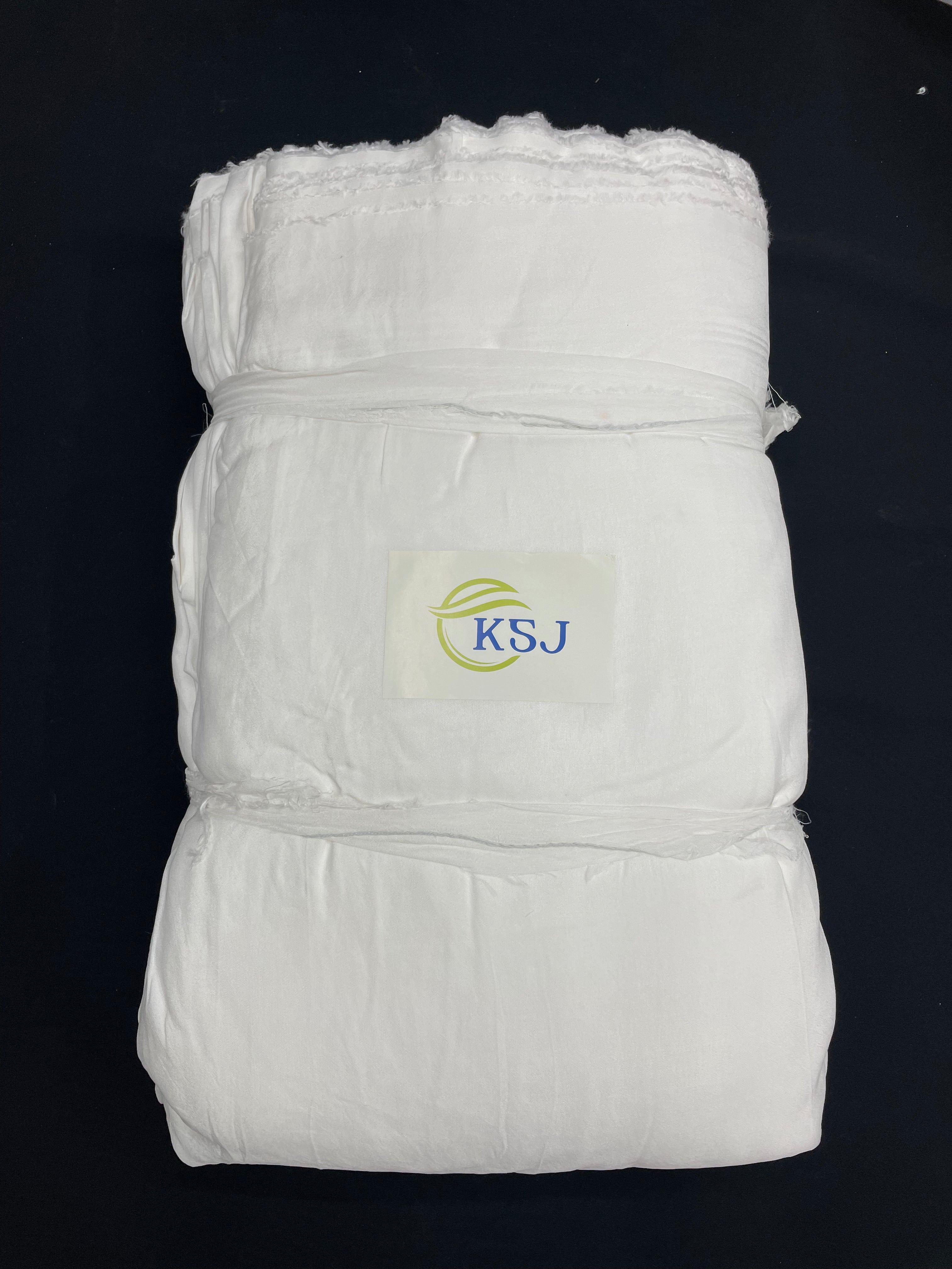 KSJ - White Plain Viscose Russian Silk Fabric (Per Meter - 85) - Kapda Shop