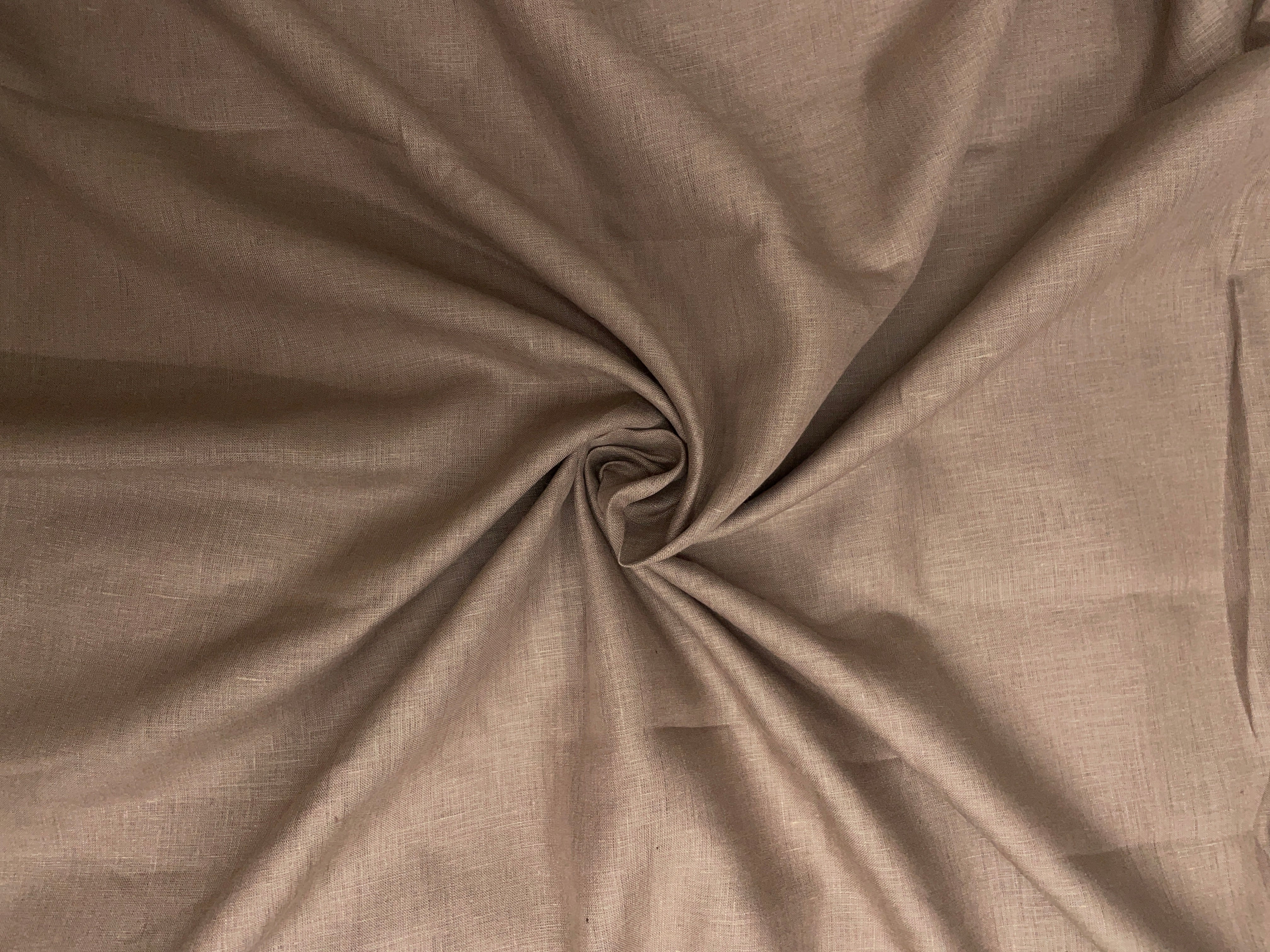 Beige Plain Pure Linen