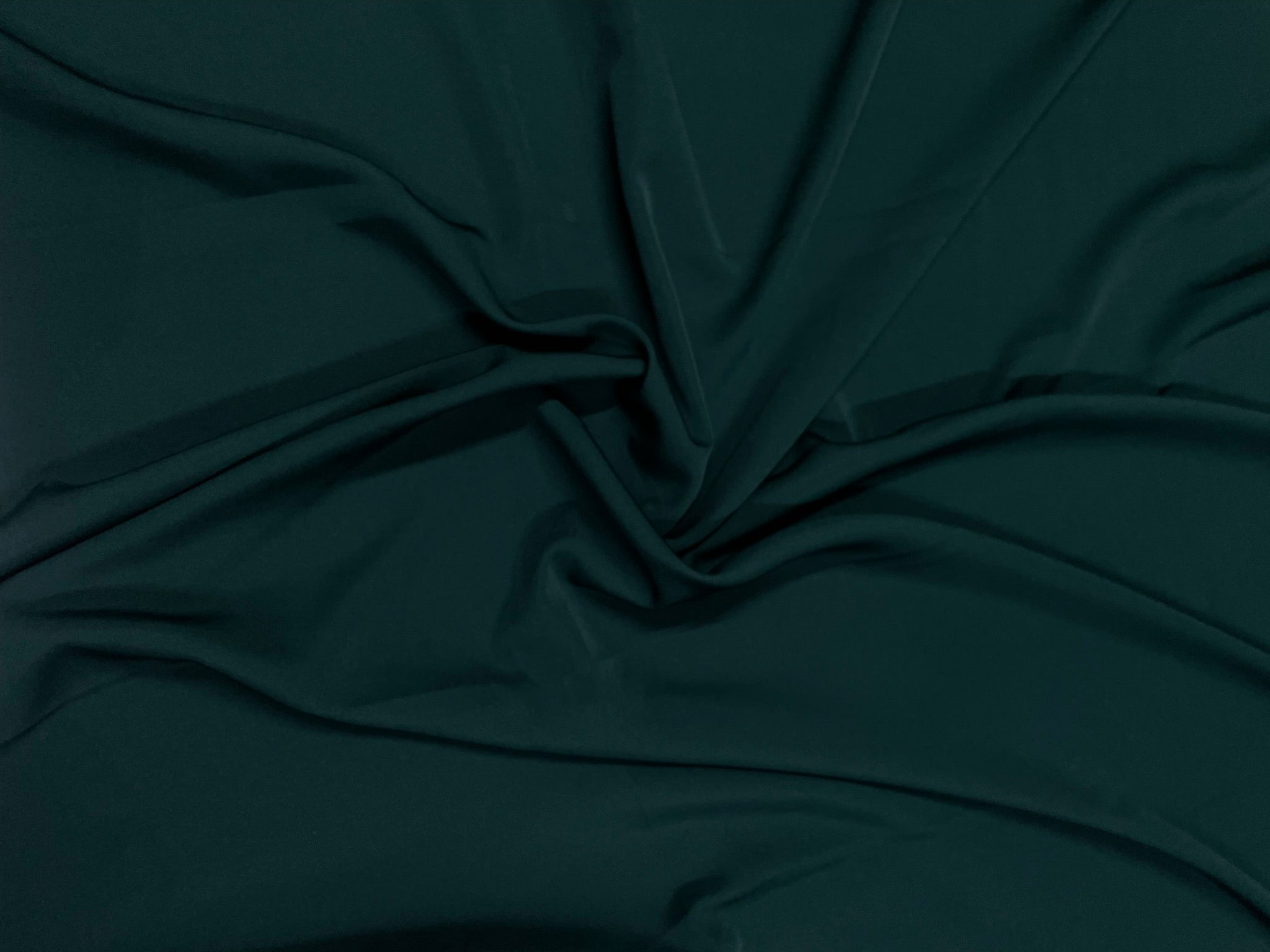 Bottle Green Plain Banana Crepe N174Dd Fabric KTEX