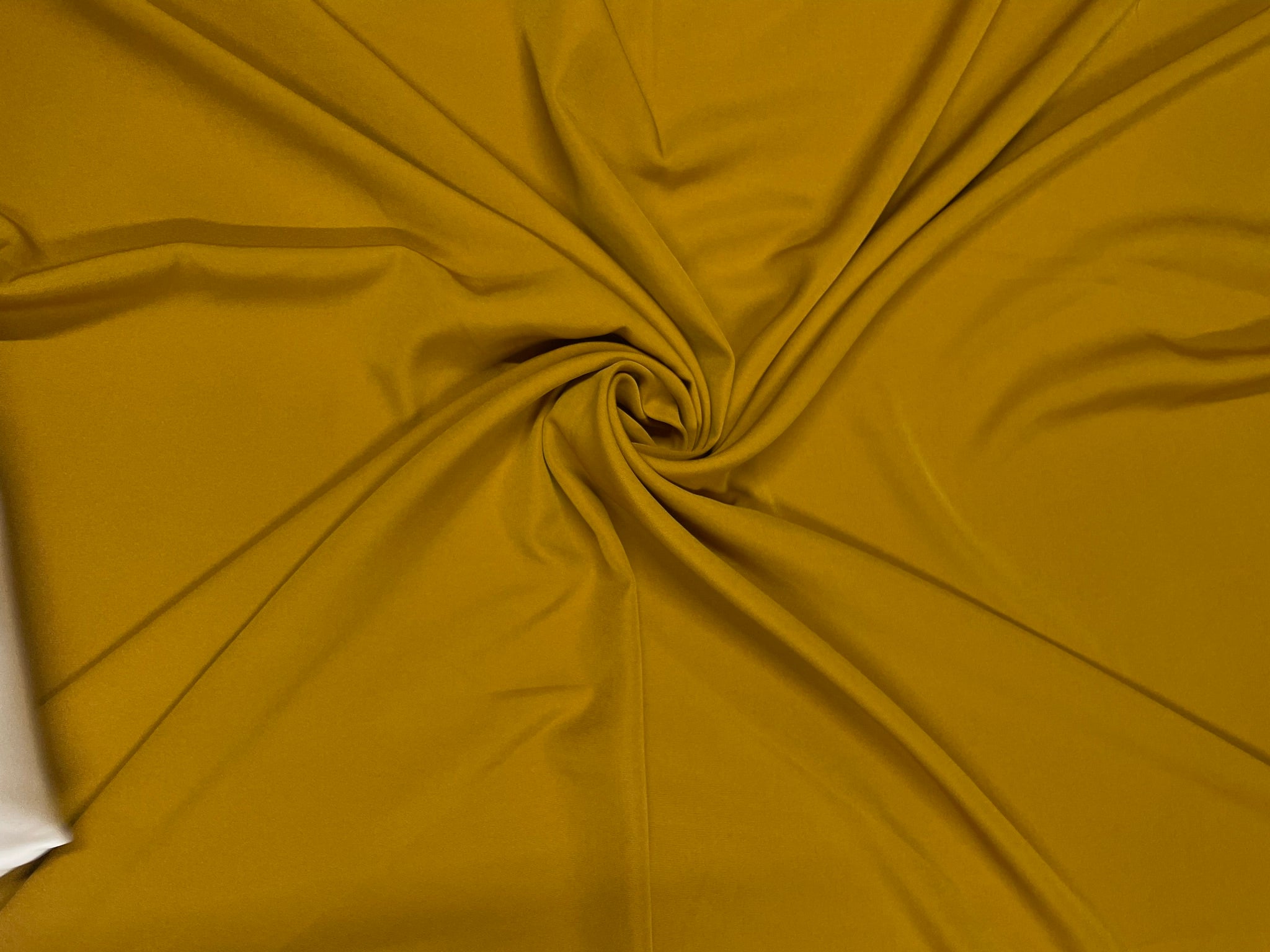 Dark Mustard Plain Banana Crepe Fabric Kapdashop