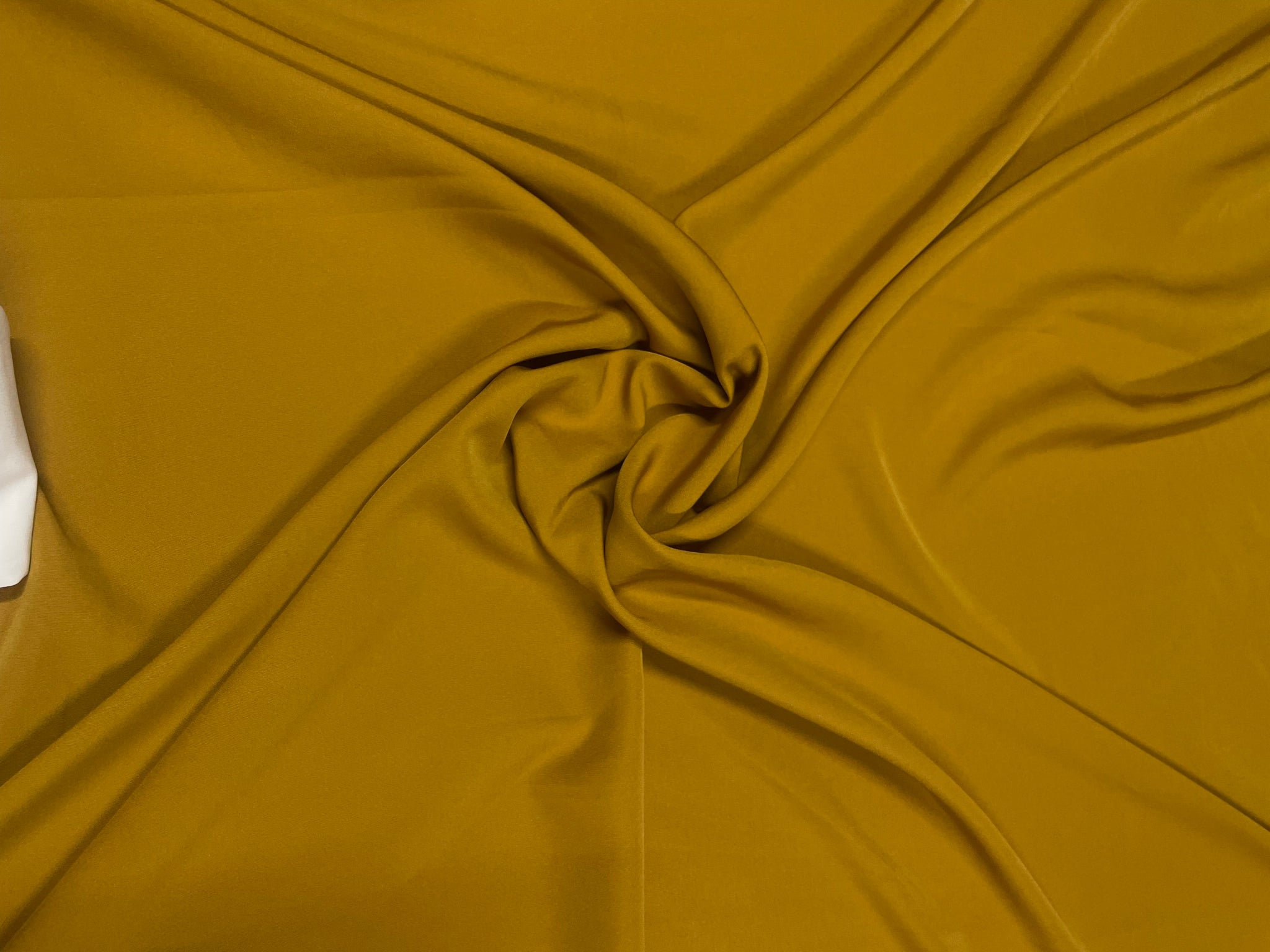 Dark Mustard Plain Banana Crepe Fabric KTEX