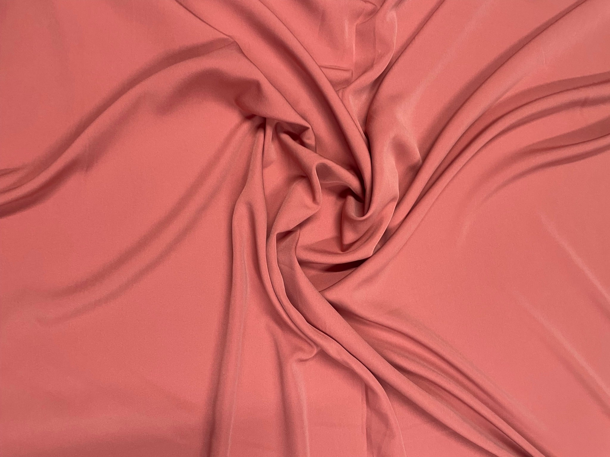 Dark Peach Plain Banana Crepe Fabric Kapdashop