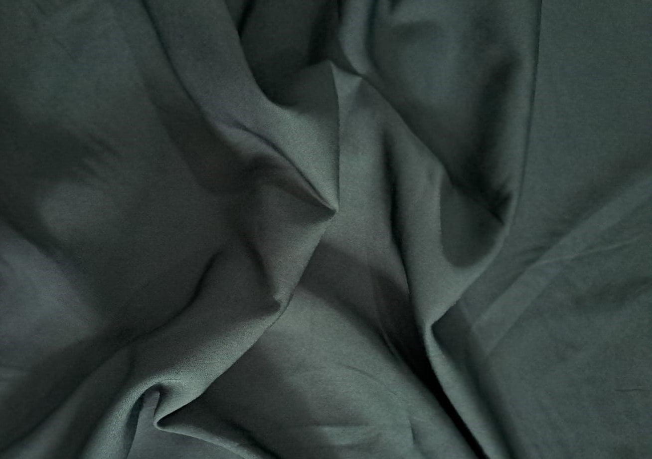 Bottle Green Plain Banana Crepe Fabric Kapdashop
