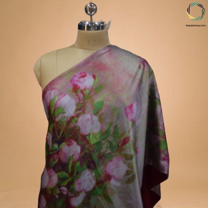 Rosé Whisper Premium Floral Stole Kapdashop