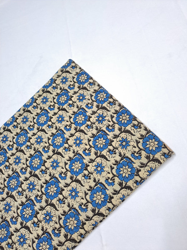 Multicolor Floral Kalamkari  Cotton Cambric Fabric