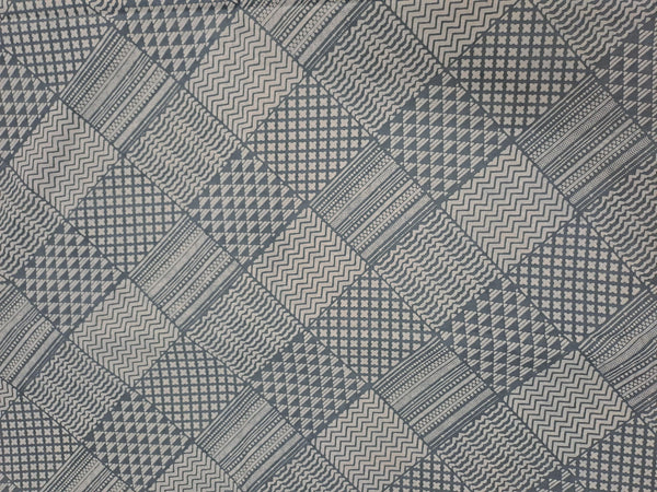 Gray & White Checks Cotton Cambric Fabric
