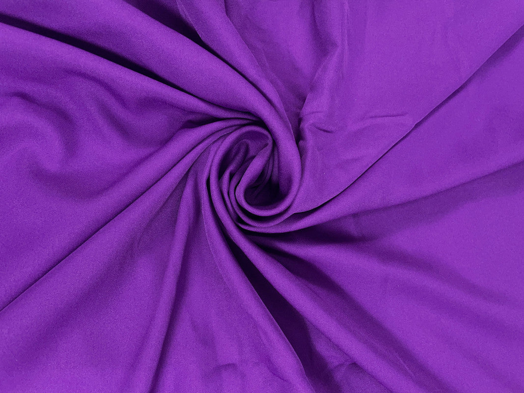 Purple Plain Dyed Poly Crepe Fabric (Per Meter - Rs 44 ) - Kapda Shop