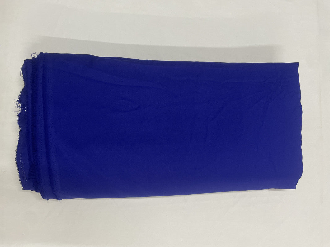 Royal Blue Plain Dyed Poly Crepe Fabric (Per Meter - Rs 44 ) - Kapda Shop