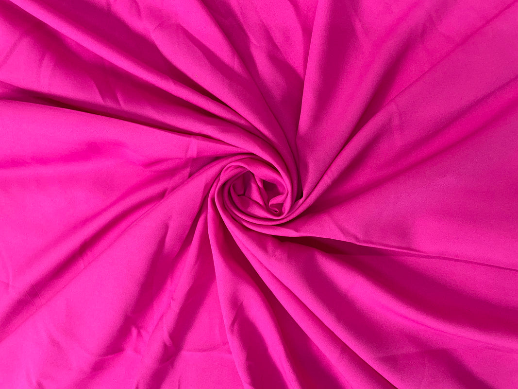 Pink Plain Dyed Poly Crepe Fabric (Per Meter - Rs 44 ) - Kapda Shop