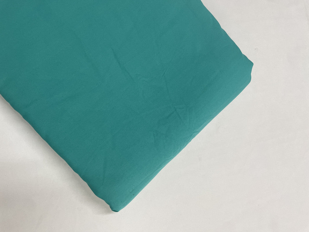 Teal Blue Plain Dyed Poly Crepe Fabric (Per Meter - Rs 34 ) - Kapda Shop