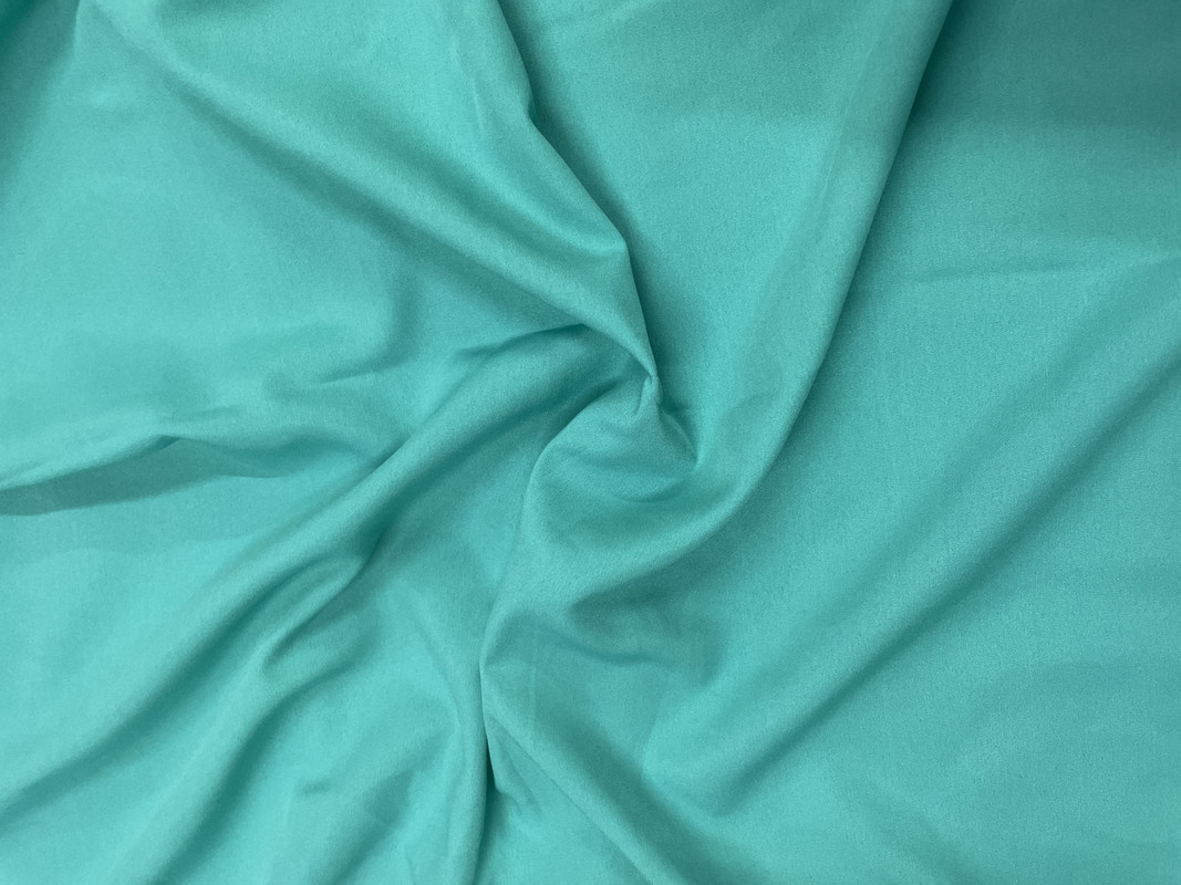 Teal Blue Plain Dyed Poly Crepe Fabric (Per Meter - Rs 34 ) - Kapda Shop