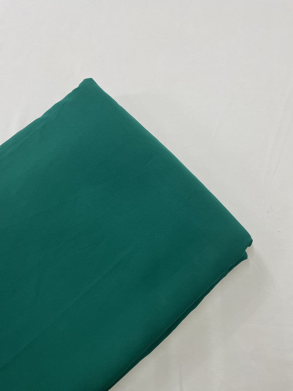 Rama Green Plain Dyed Poly Crepe Fabric (Per Meter - Rs 44 ) - Kapda Shop