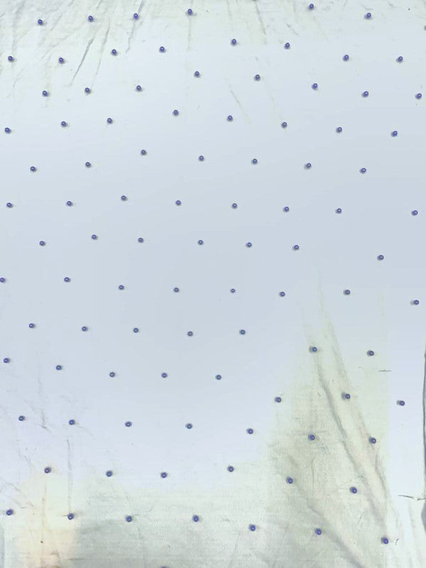 Navy Blue Pearl Net Embroidery - Kapda Shop