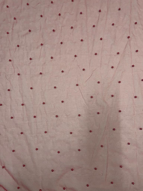 Red Pearl Net Embroidery