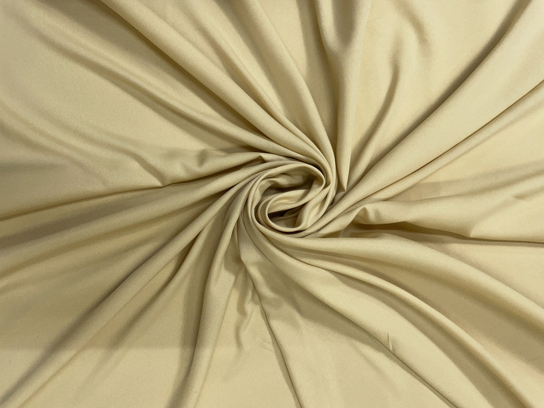Cream Plain Dyed Poly Crepe Fabric (Per Meter - Rs 44 ) - Kapda Shop