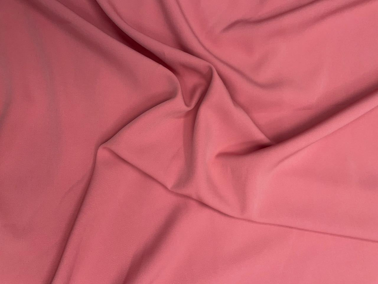 Salmon Pink Plain Banana Crepe N179 Fabric Kapdashop
