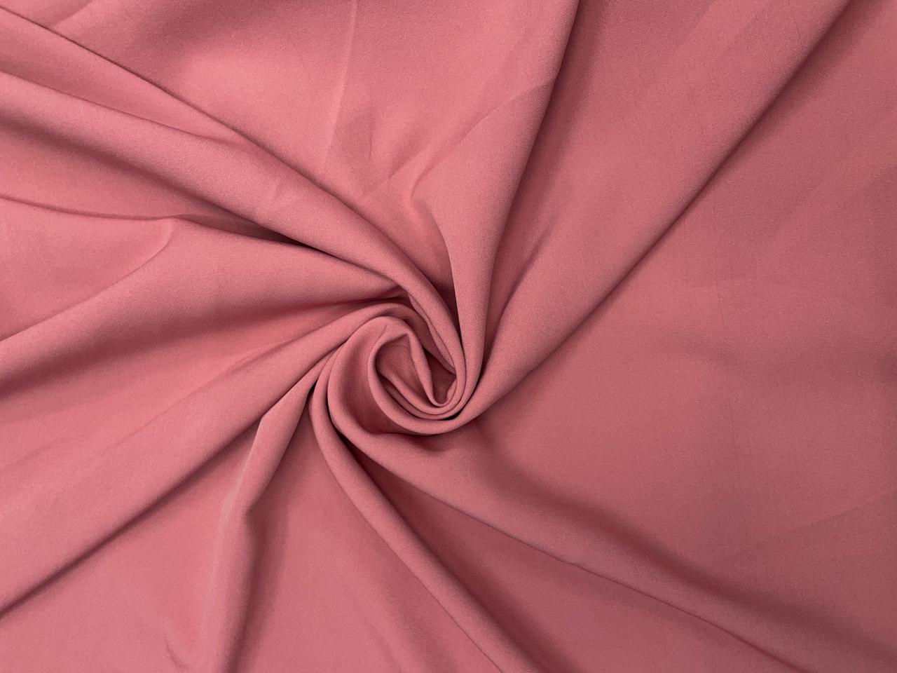 Light Rose Pink Plain Banana Crepe N832 Fabric KTEX