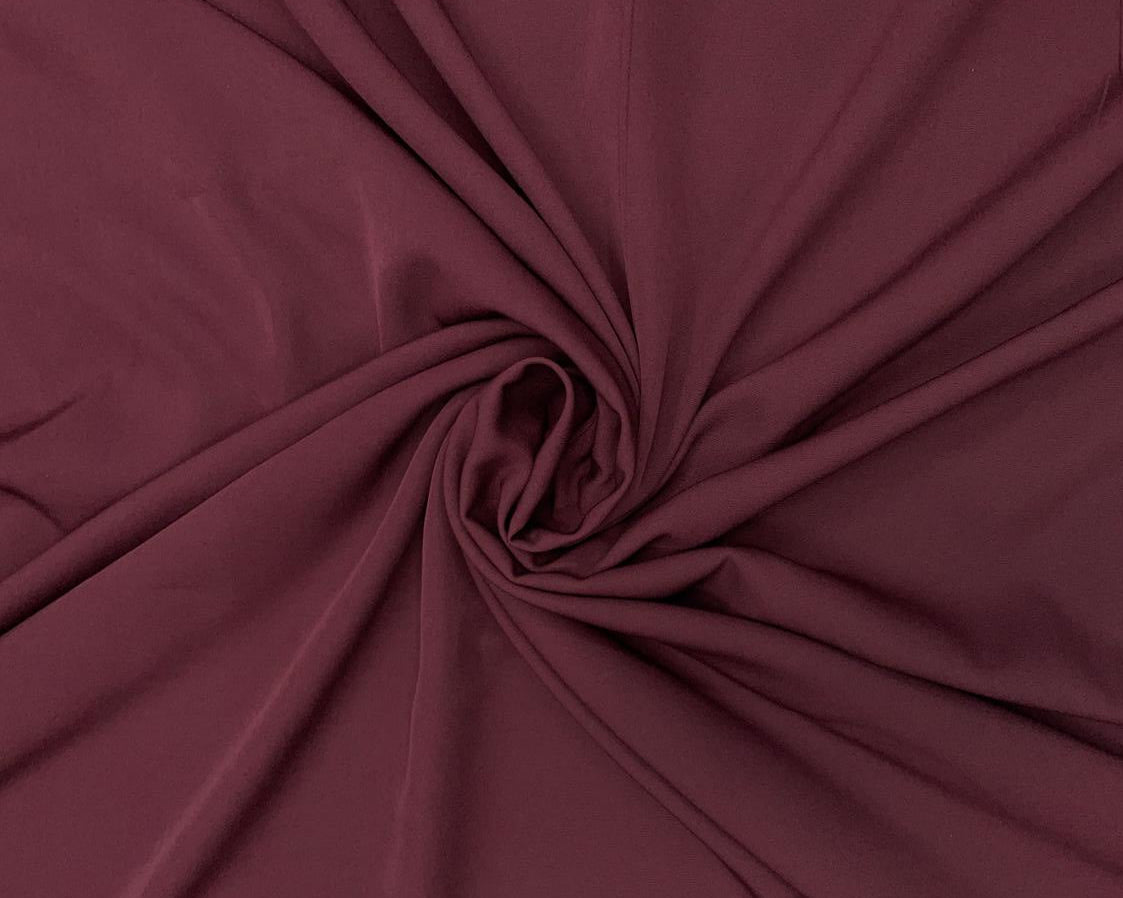 Wine Plain Banana Crepe N 207 Fabric KTEX
