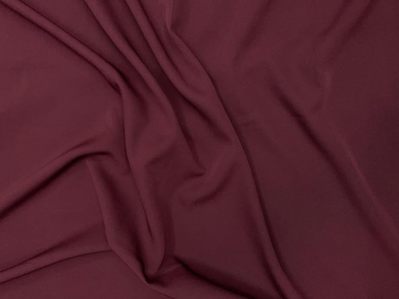 Wine Plain Banana Crepe N 207 Fabric KTEX