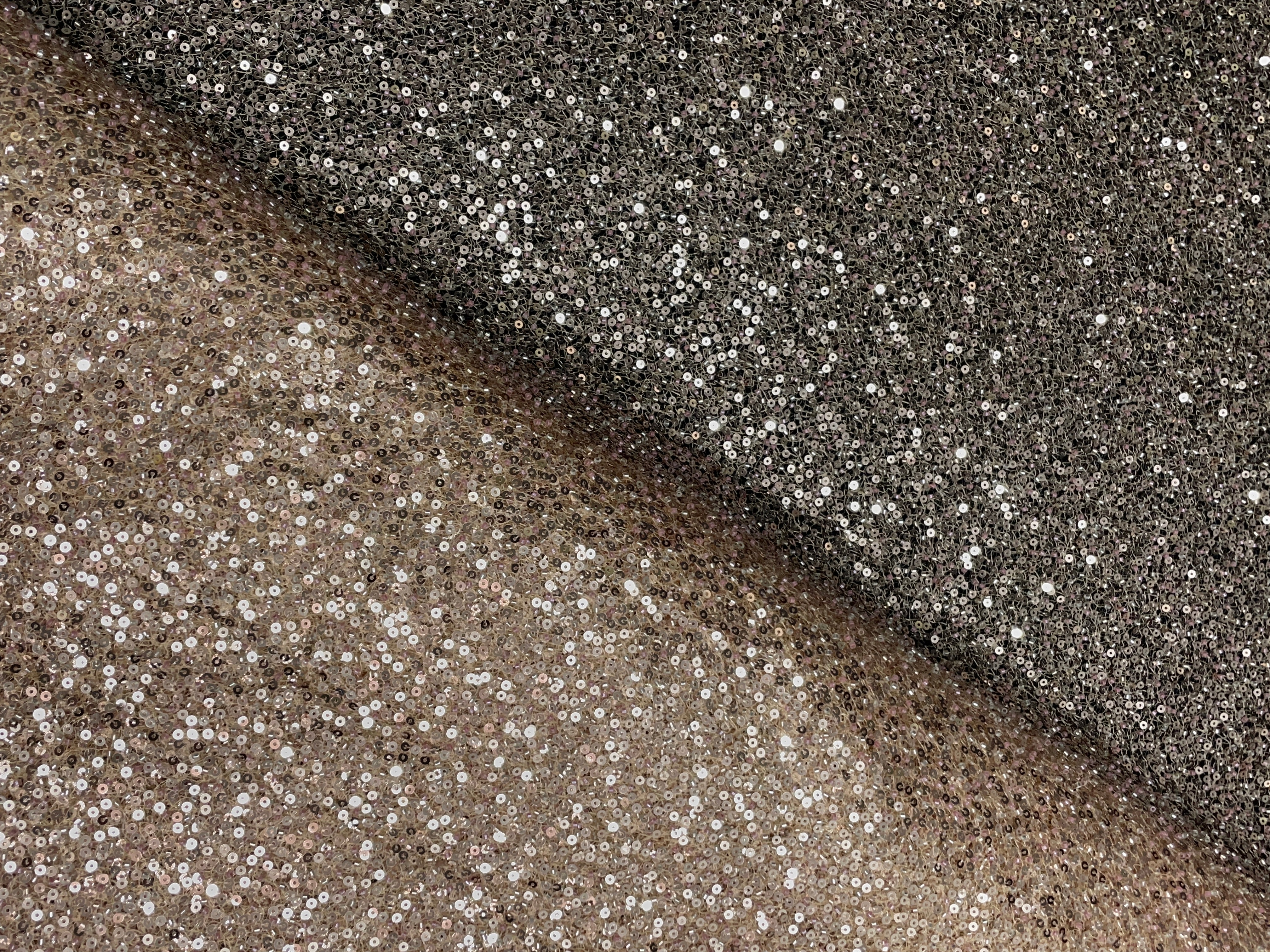 Light Gold Abstract Sequence Net Fabric - Kapda Shop