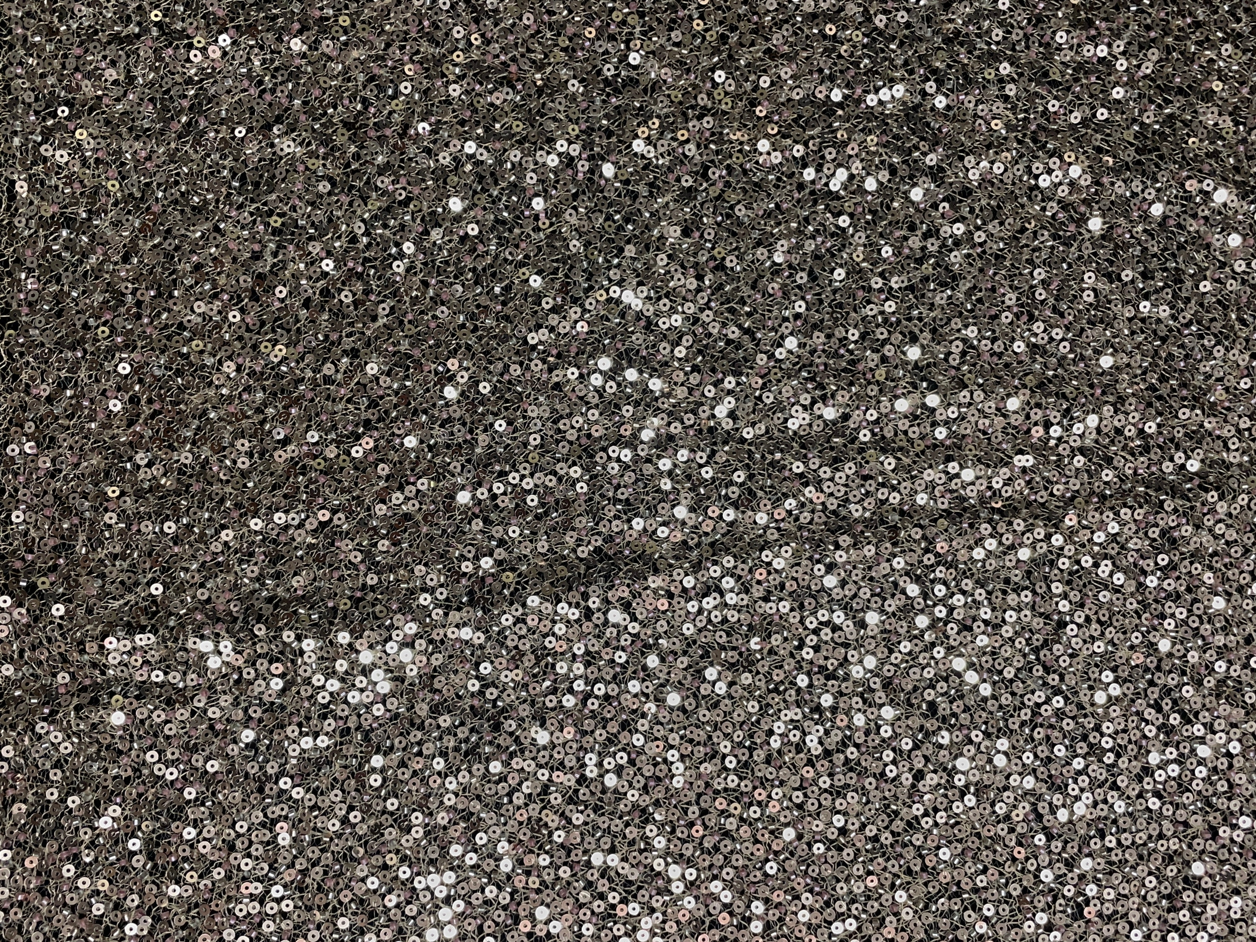 Light Gold Abstract Sequence Net Fabric - Kapda Shop