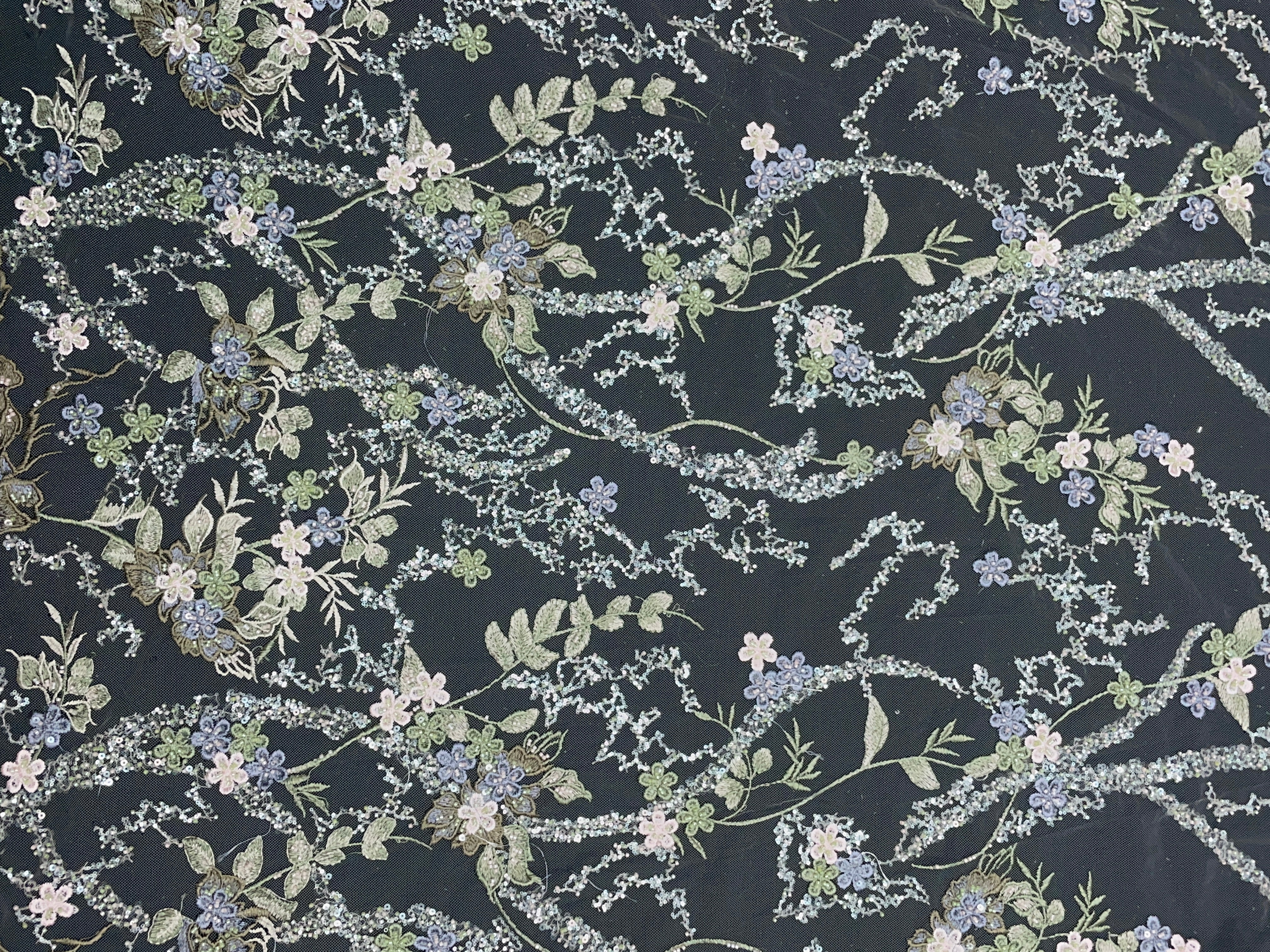 Floral Net Fabric