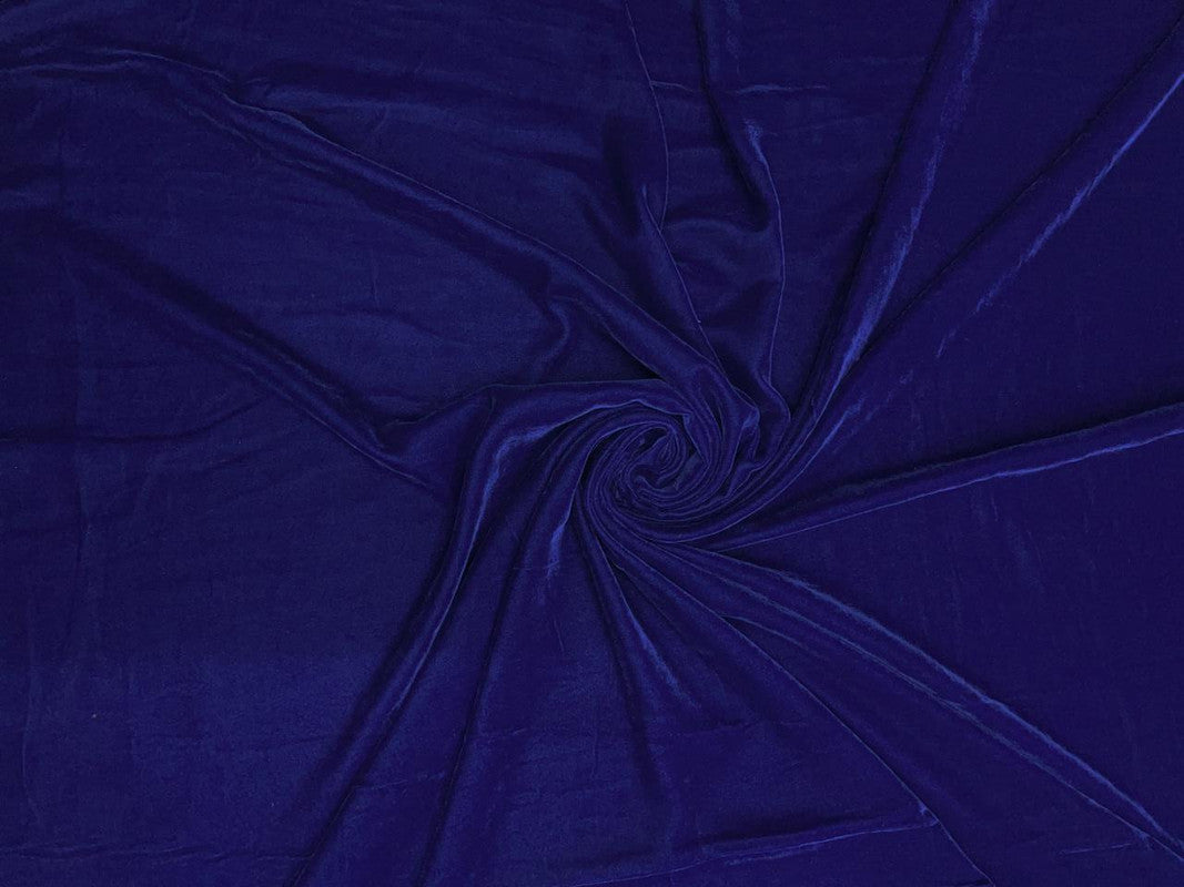 Royal Blue Plain Velvet Fabric - Kapda Shop