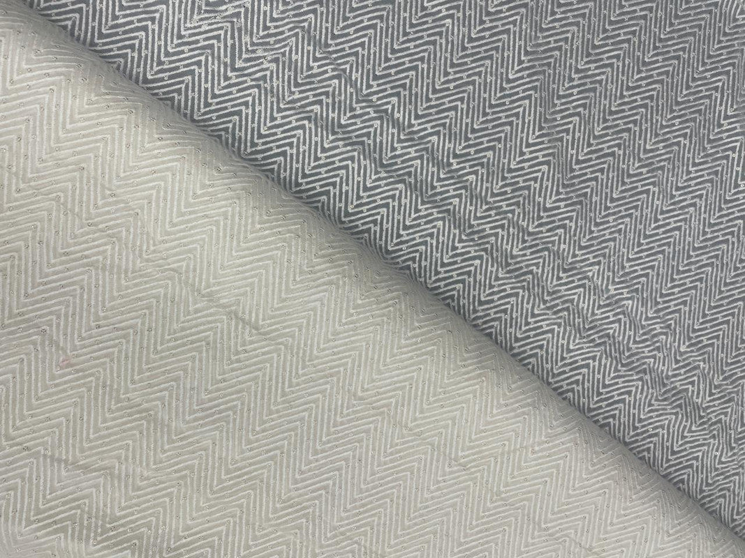 Chevron Dyeable Georgette