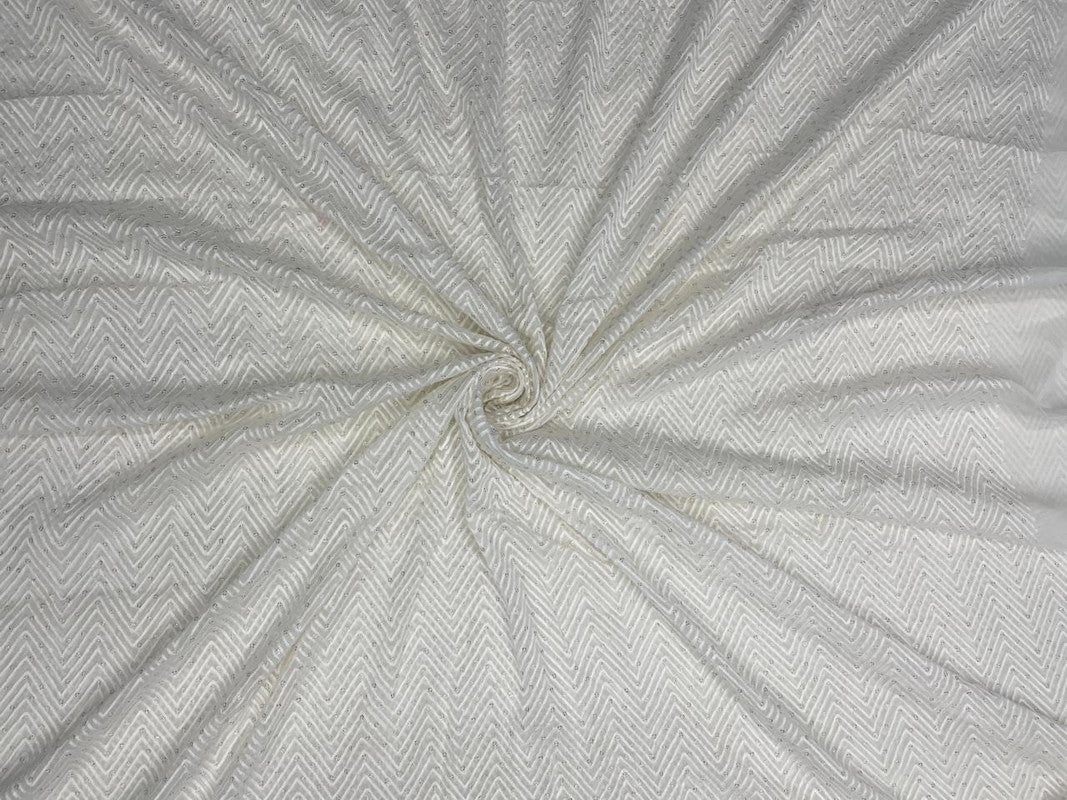 Chevron Dyeable Georgette Fabric