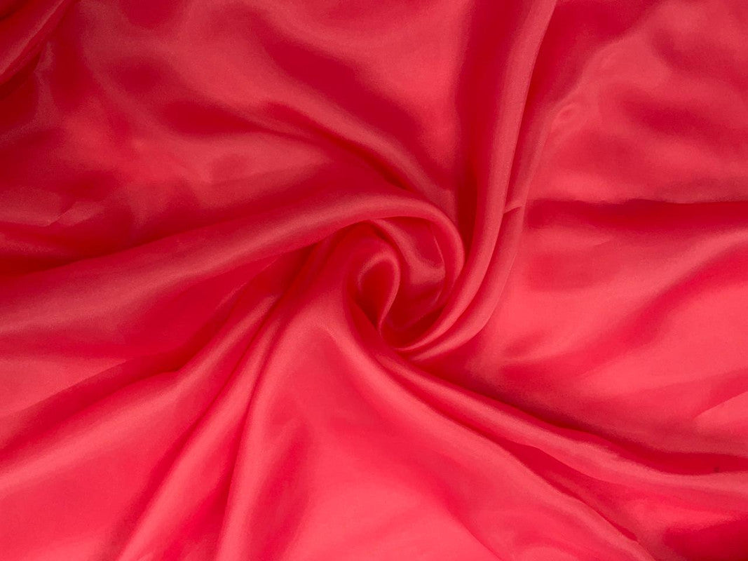 Dark Rose Pink Plain Organza Fabric - Kapda Shop