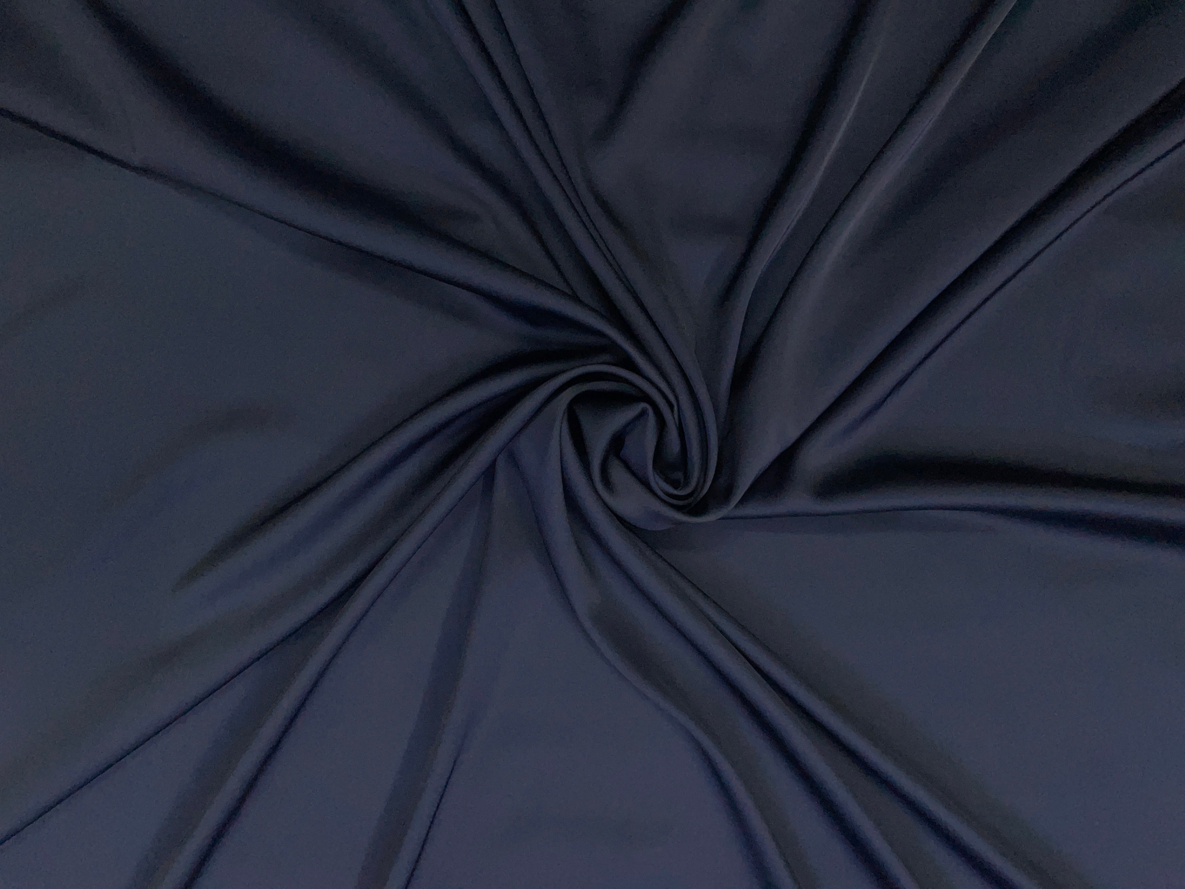 Navy Blue Plain Armani Satin Lycra Fabric - Kapda Shop