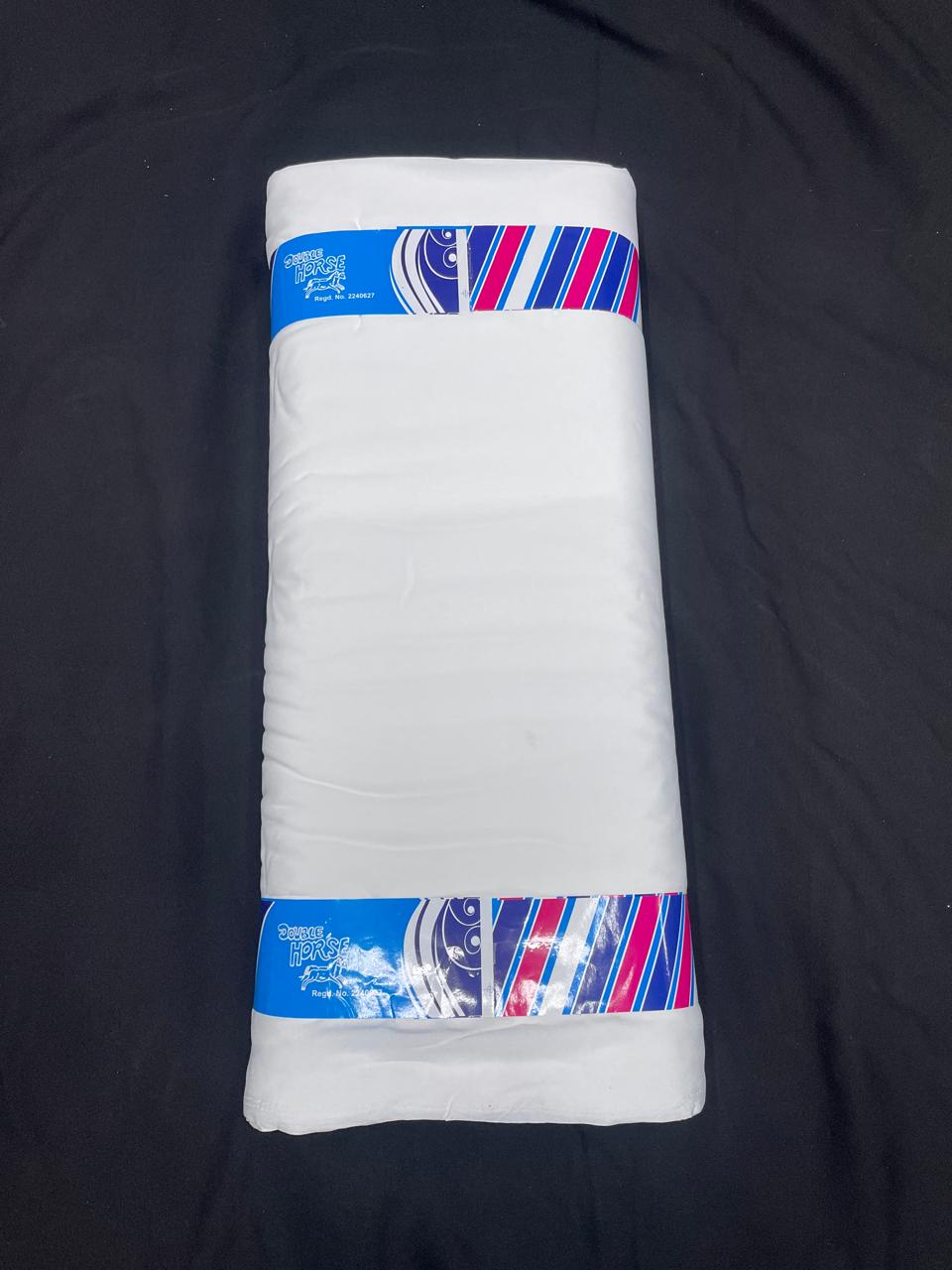 DM - White Plain Kashmiri Rasgulla Crepe Fabric - Kapda Shop