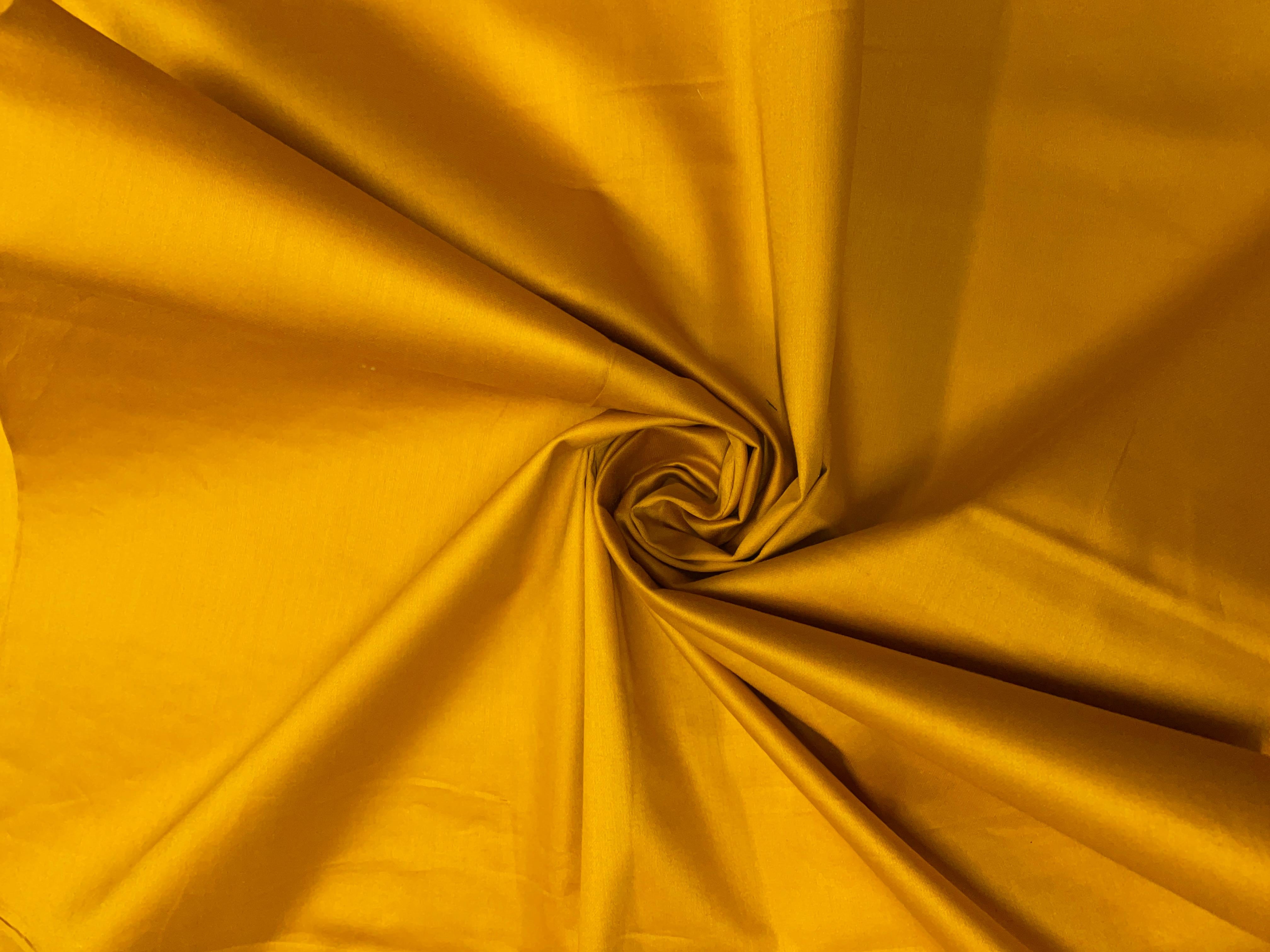 Musturd Plain Dyed Glace Cotton Fabric - Kapda Shop