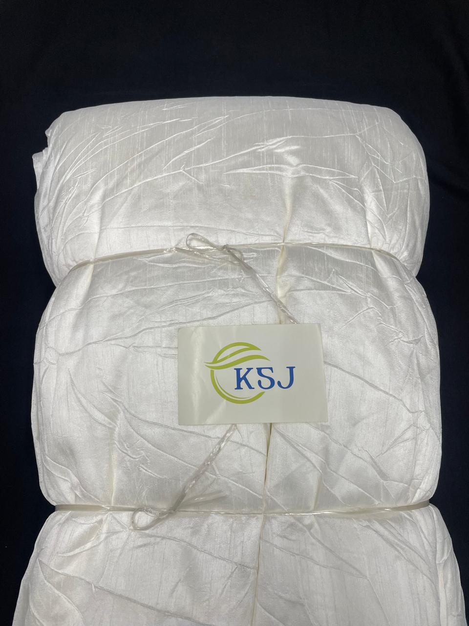 KSJ - White Dyeable Semi Dupion 12kg - Kapda Shop