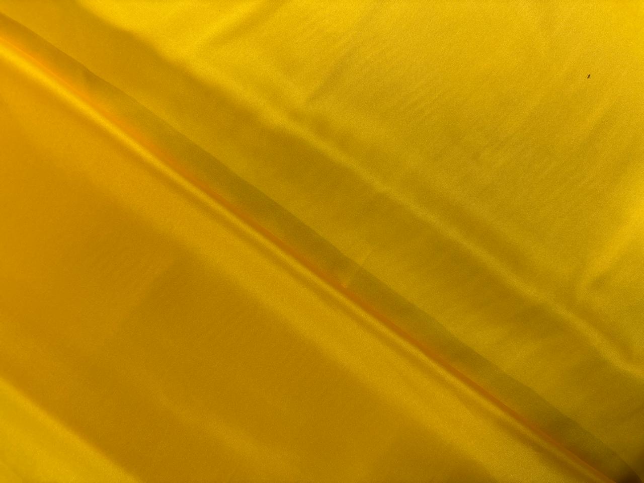 Yellow Plain Armani Satin Lycra Fabric - Kapda Shop