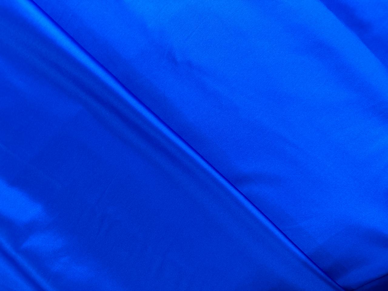 Royal Blue Plain Armani Satin Lycra Fabric - Kapda Shop