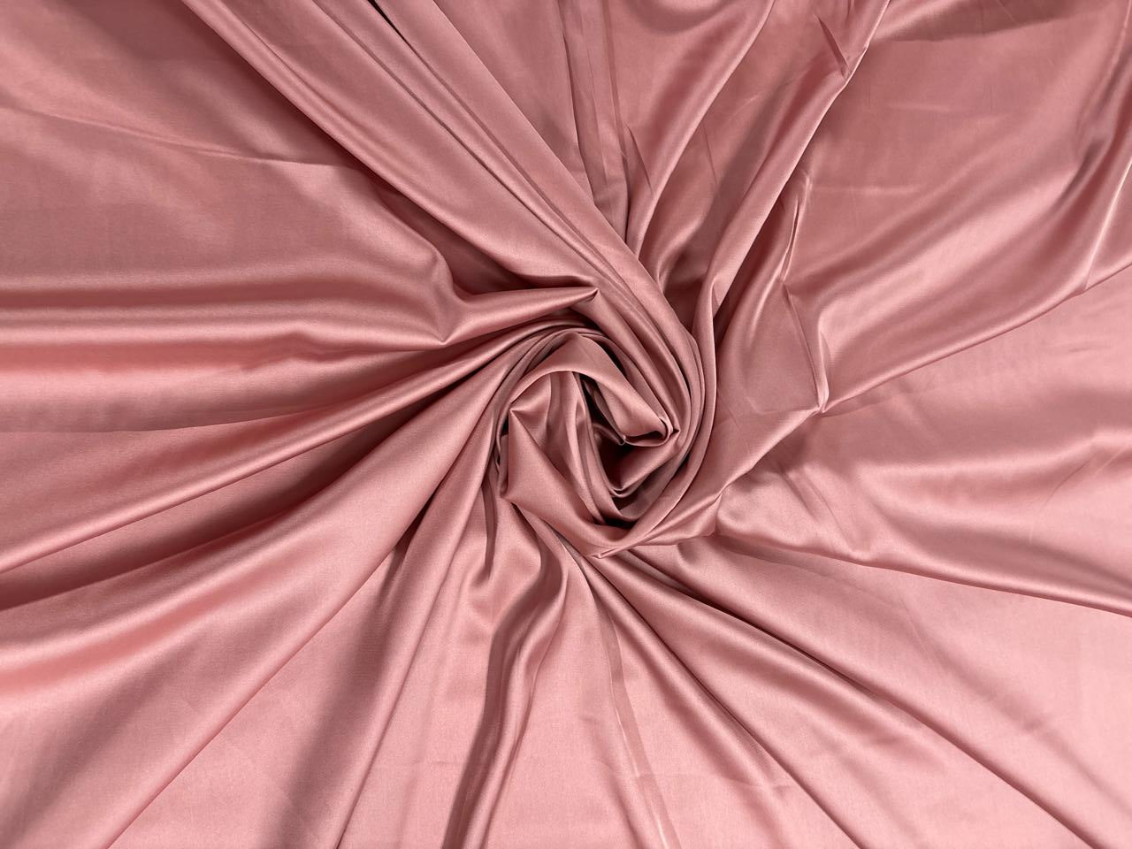 Baby Pink Plain Armani Satin Lycra Fabric - Kapda Shop