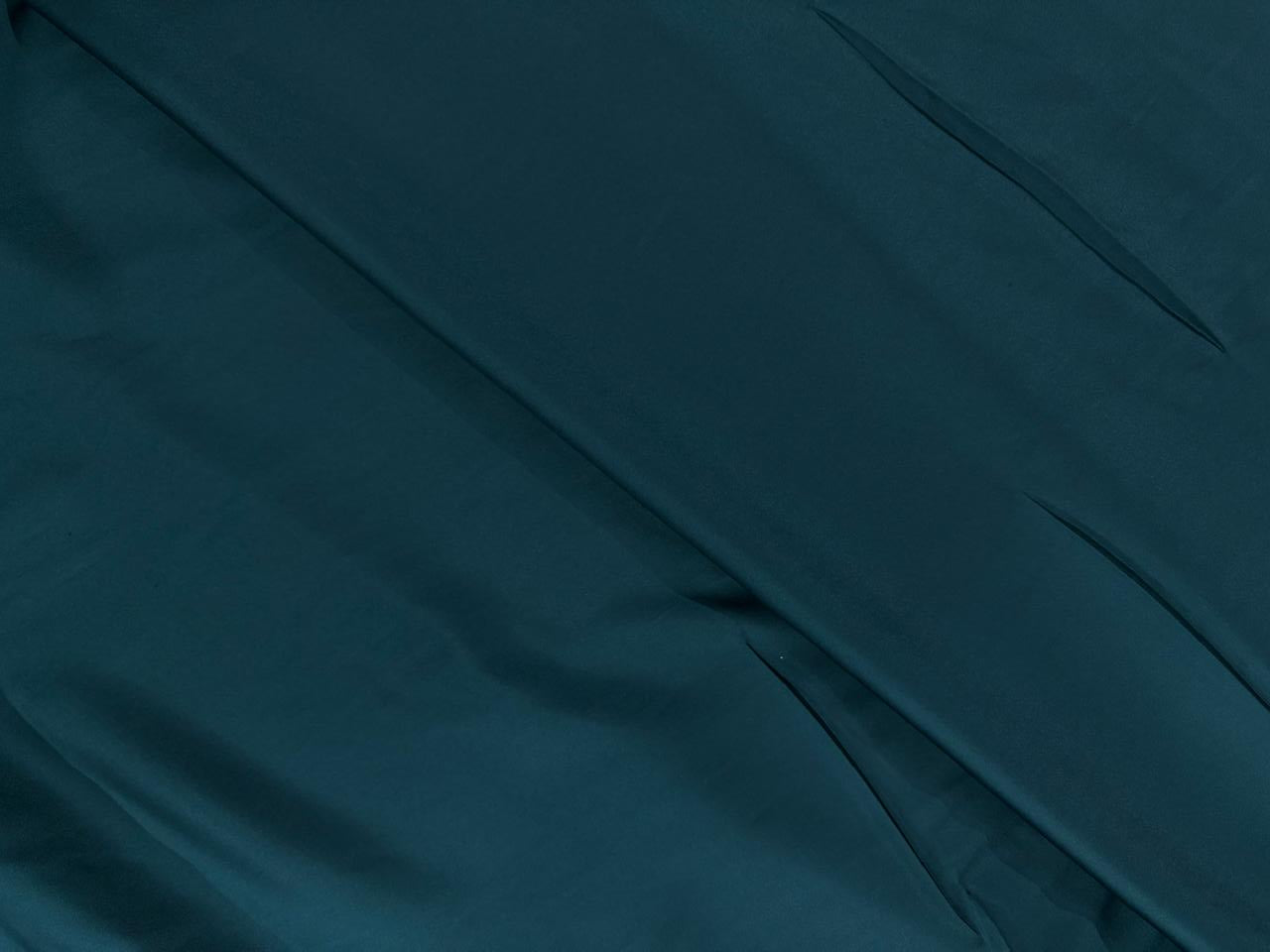 Teal Blue Plain Armani Satin Lycra Fabric - Kapda Shop